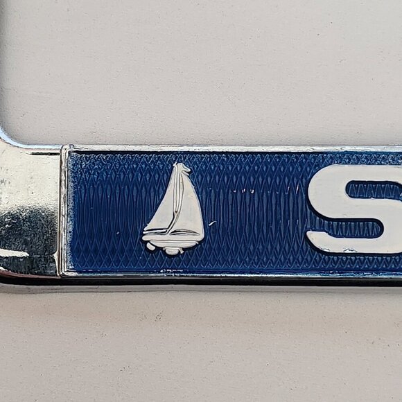 FUN I'd Rather Be Sailing License Plate Cover Frame Nautical Sail Boat Summer - Picture 3 of 3